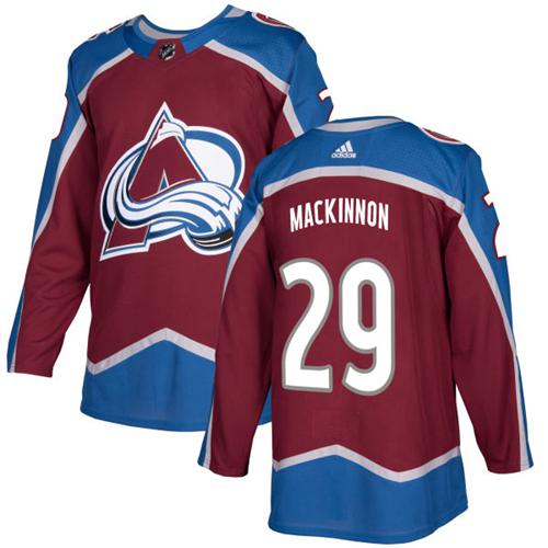 Adidas Colorado Avalanche #29 Nathan MacKinnon Burgundy Home Authentic Stitched Youth NHL Jersey